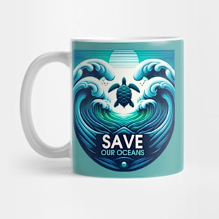 Save Our Oceans Sea Turtle Mug